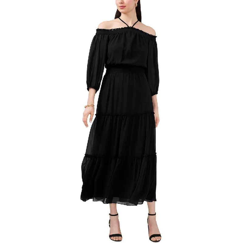 1.State Womens Crepe Cut-Out Maxi Dress Fashionable Sleeveless Maxi Dress