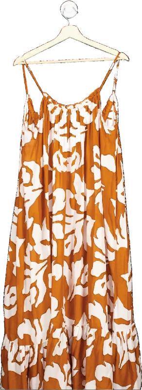 Anthropologie Orange The Malika Cover-up Maxi Dress UK S Comfortable Casual Maxi Dress