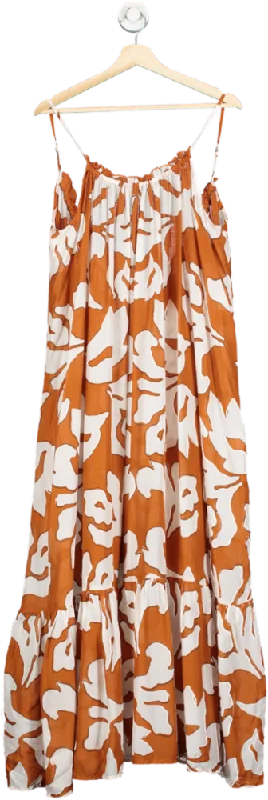 Anthropologie Orange The Malika Cover-up Maxi Dress UK S Classic Black Maxi Dress