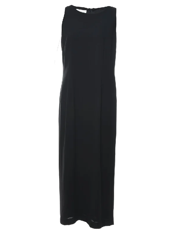 Black Sleeveless Maxi Dress - M Comfortable T-Shirt Maxi Dress