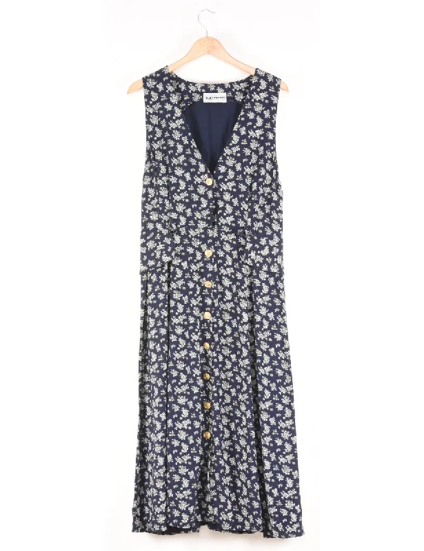 Floral Maxi Dress - L Chic Sleeveless Maxi Dress