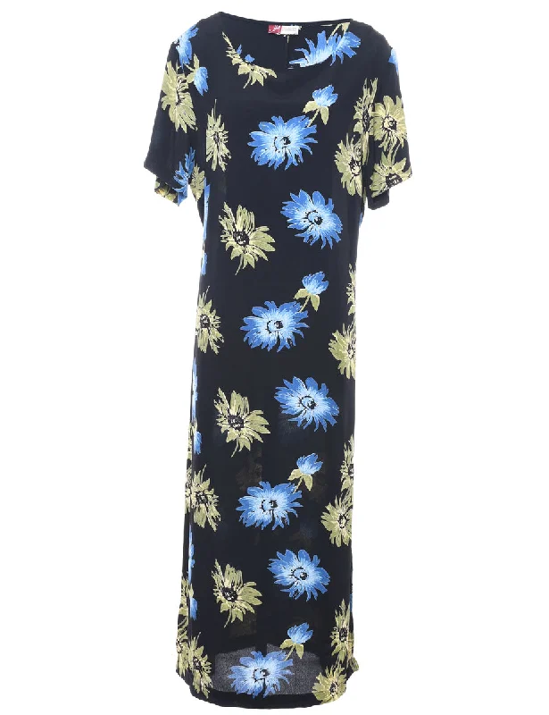 Floral Print Maxi Dress - XL Fashionable Printed Maxi Dress