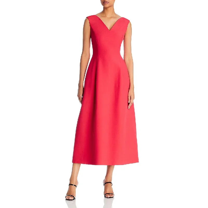 Lafayette 148 New York Womens Panel Sleeveless Maxi Dress Stylish Maxi Dress with Frills