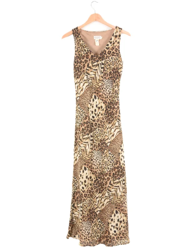 Leopard Print Maxi Dress - S Fashionable Printed Maxi Dress