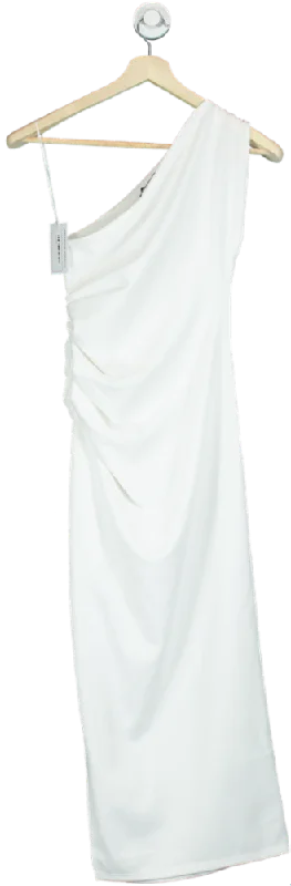 New Look White One-Shoulder Maxi Dress UK 10 Comfortable Fit-and-Flare Maxi Dress