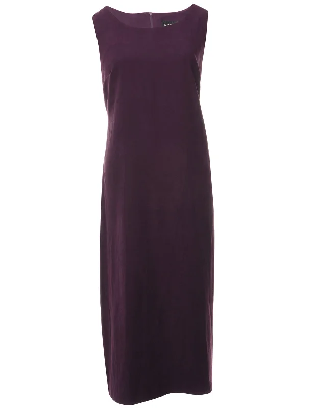 Plum Maxi Dress - L Chic Sleeveless Maxi Dress