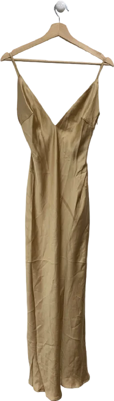 Pretty Lavish Bronze Jode Maxi Dress UK 6 Elegant Floral Maxi Dress