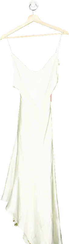 PrettyLittleThing White Tiered Skirt Strappy Maxi Dress UK 8 Trendy A-Line Maxi Dress