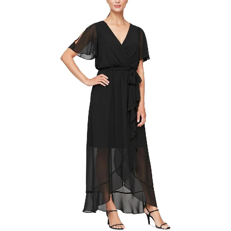 SLNY Womens Sheer Long Maxi Dress Stylish Boho Maxi Dress