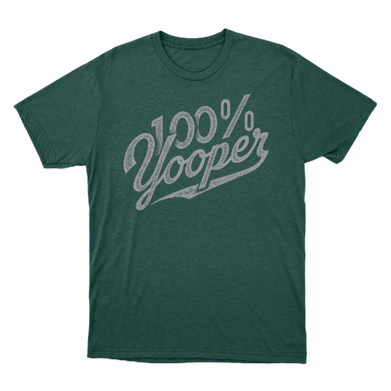 100% Yooper - Unisex Tee Ribbed Striped Patterned