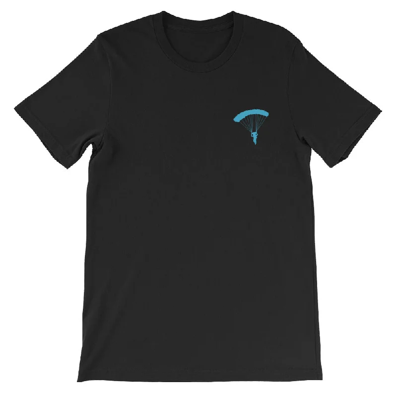 BLUEGRASS CONSPIRACY/ANDREW THORNTON PARACHUTE SCHOOL (2-SIDED) Short-Sleeve Unisex T-Shirt Collared T-Shirt Boat Neck A-Line