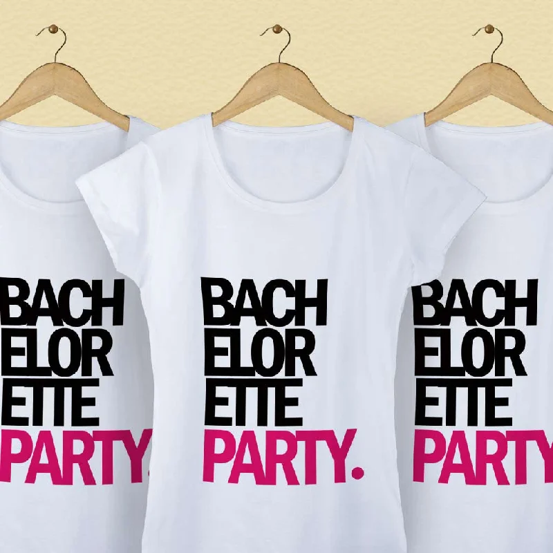 Bachelorette Party Tees Ribbed T-Shirt High Neck Heavyweight