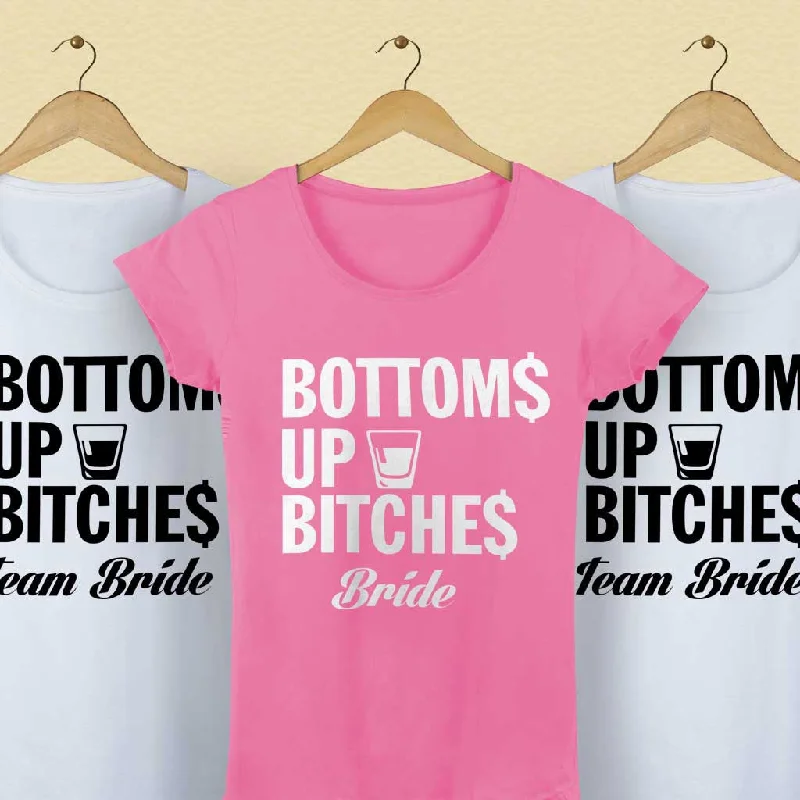 Bottom Up Bitches Tees Boxy Fit Fitted Loose