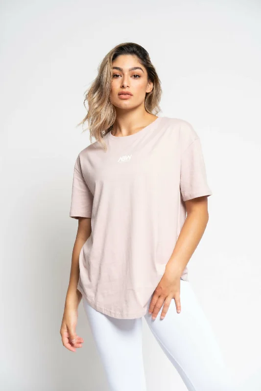 Ladies Oversized T-Shirt - Dusty Rose Modern Contemporary Chic