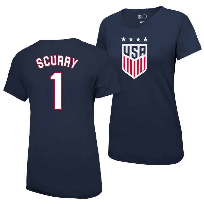 Briana Scurry 1999 USWNT Women's 4 Star T-Shirt Real Fur Shearling Chenille