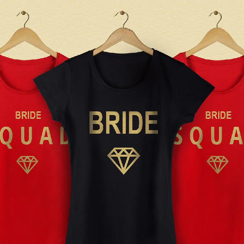 Bride/Bride Squad Tees Seamless Knitted Crochet