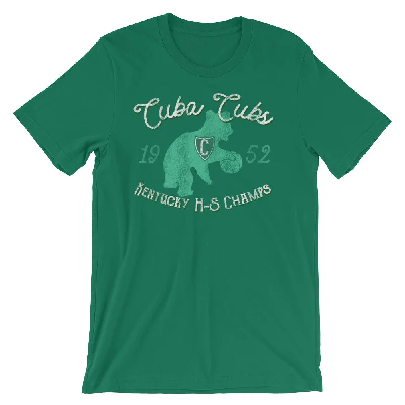 CUBA CUBS KENTUCKY STATE BASKETBALL CHAMPS Short-Sleeve Unisex T-Shirt Solid Print Embellished