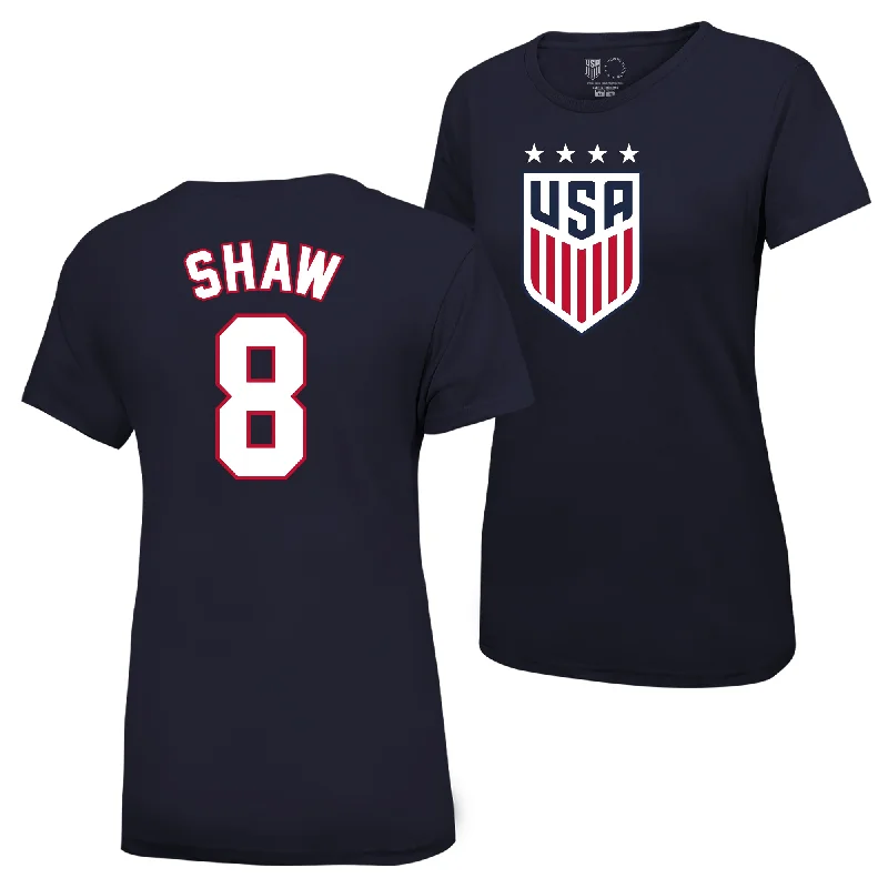 Jaedyn Shaw USWNT Women's 4 Star T-Shirt Notch Collar Peter Pan Collar Cowl Neck