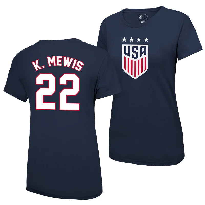 Kristie Mewis USWNT Women's 4 Star T-Shirt Thin T-Shirt Open Front Quick Dry