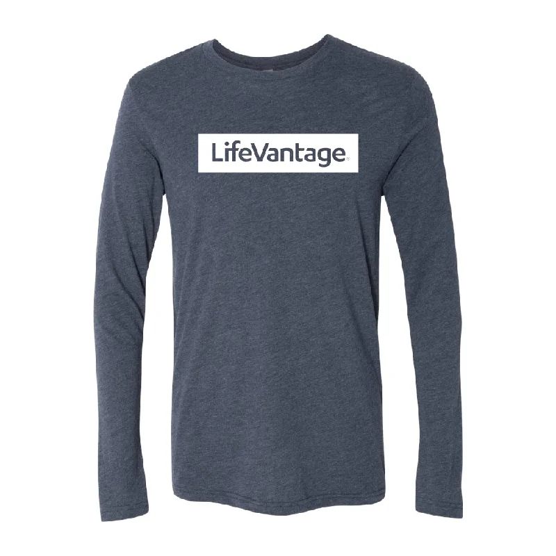 Unisex LifeVantage White Long Sleeve Tee Sequined Glittery Shiny