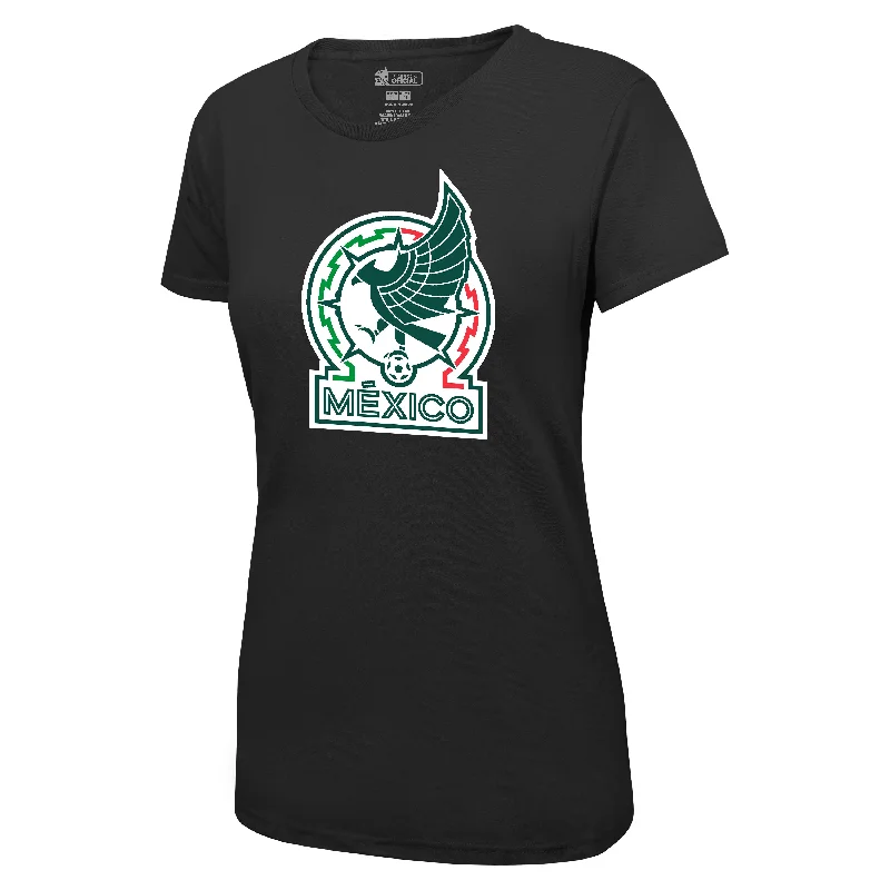 Mexico National Team Women's Logo T-Shirt Mesh Fabric Canvas Fabric Denim Fabric