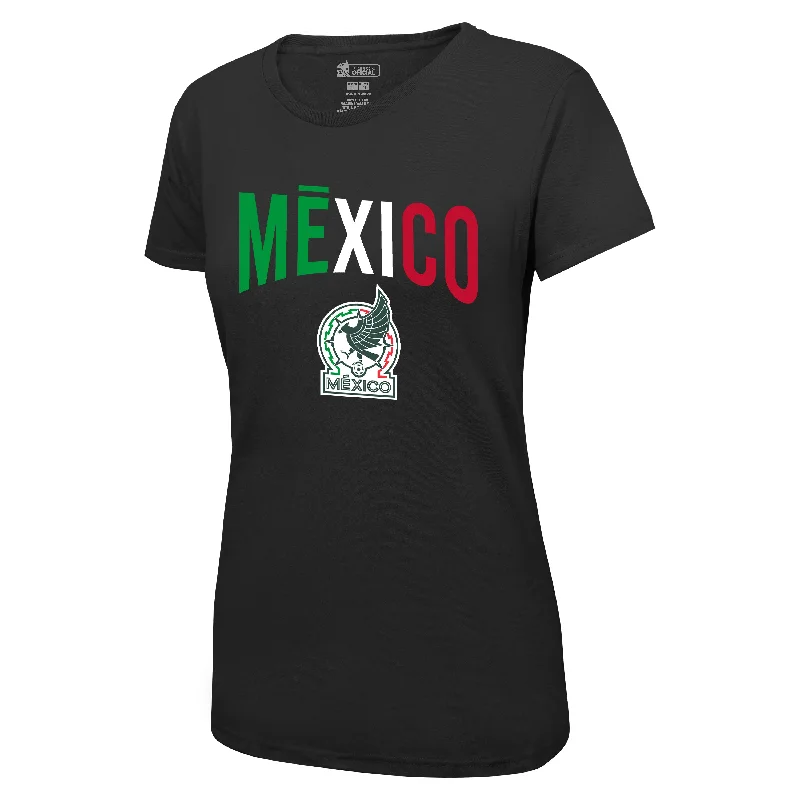 Mexico National Team Women's Statement T-Shirt Denim Fabric Leather Fabric Suede Fabric