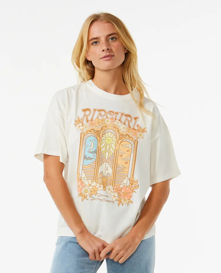 Tropical Tour Heritage Tee Solid Color Striped Floral