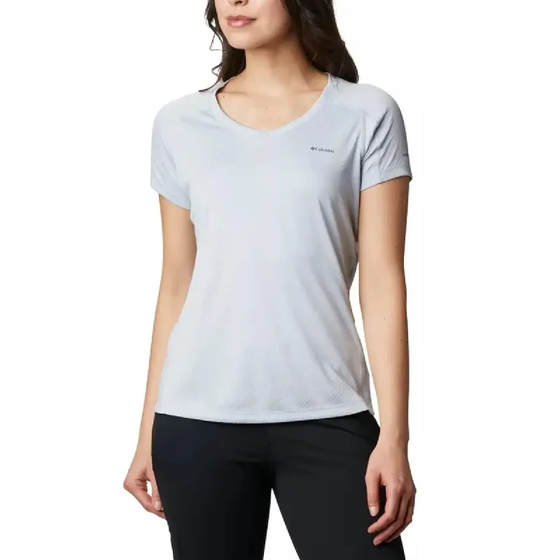 Zero Rules Short Sleeve Tee - Cirrus Grey Heather Notch Collar Peter Pan Collar Cowl Neck