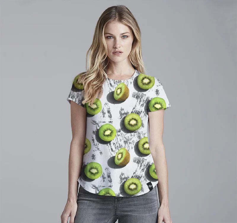 Womens Crew Tee, Kiwis Terry Blend Velvet Blend Canvas Blend