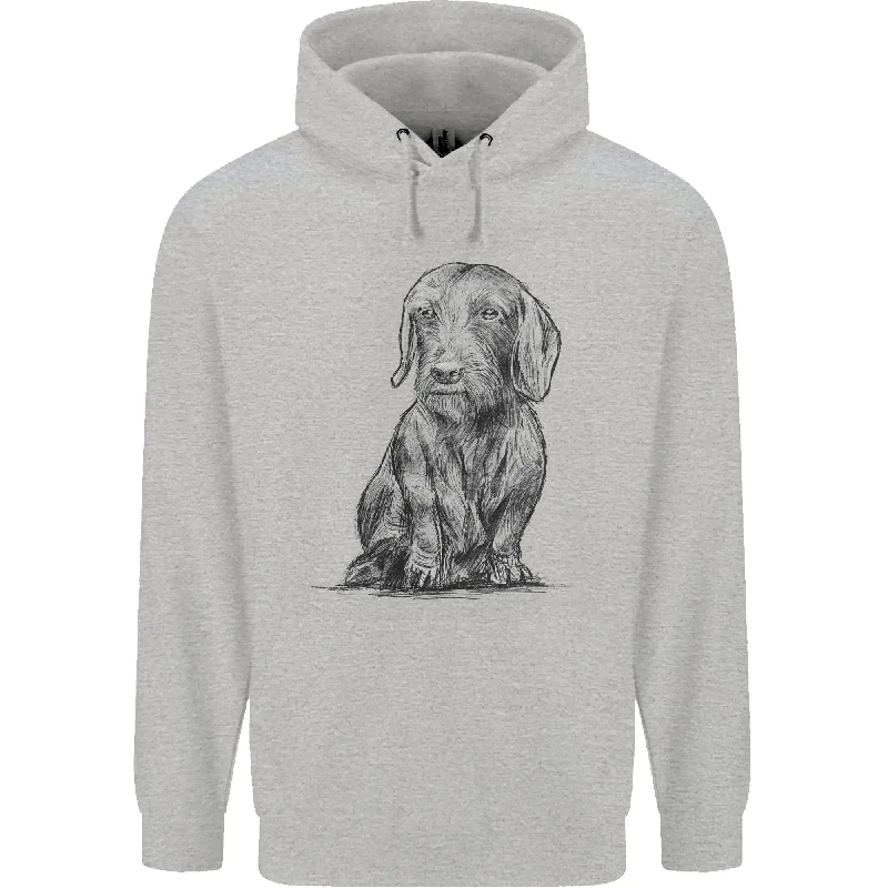 A Dachshund Dog Mens 80% Cotton Hoodie Hoodie Dress Longline Feminine