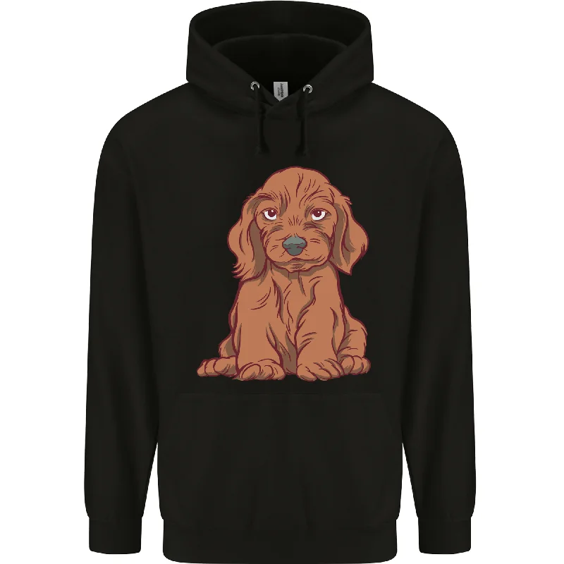 A Dachshund Puppy Dog Mens 80% Cotton Hoodie Hoodie with V-Neck Classic Versatile