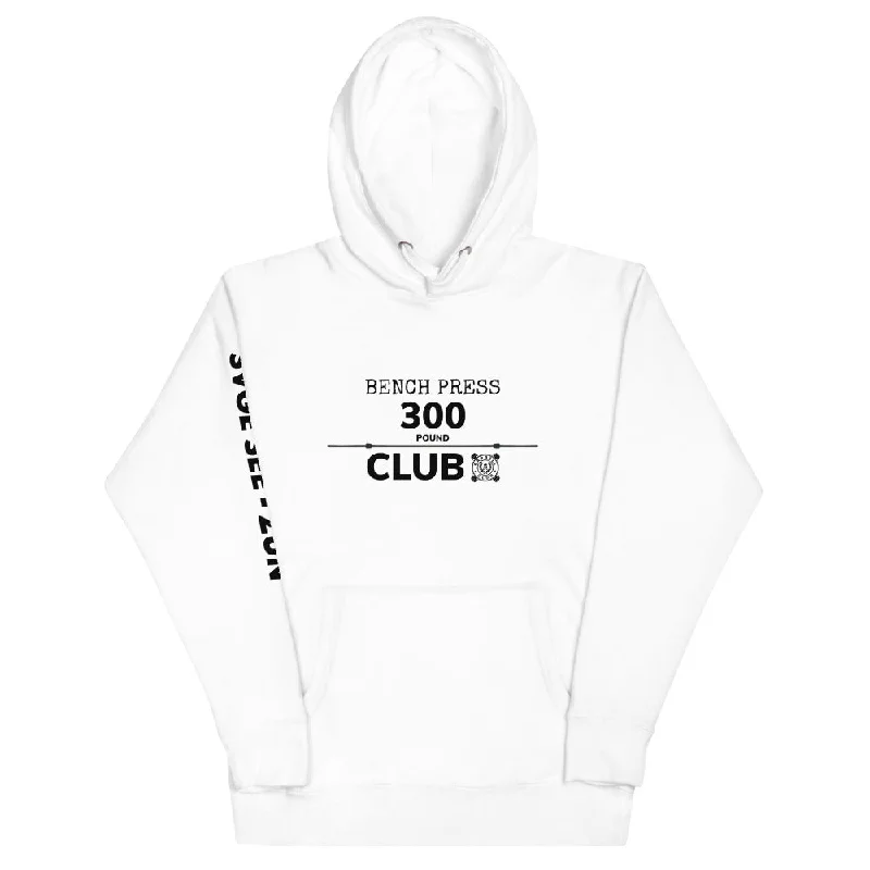 'Barbell Club' 300lb Bench Press Club Unisex Hoodie Hoodie with Hem Lace Feminine Delicate