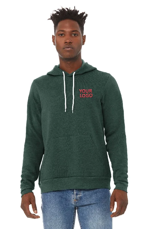 Bella Canvas Unisex Sponge Fleece Hoodie, Forest Hoodie with Ribbed Hem Stretchable Secure