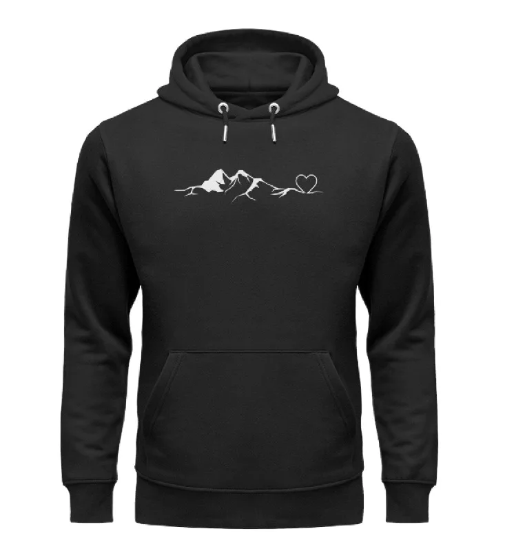 Bergverliebt - Unisex Premium Organic Hoodie Hoodie with Hem Detail Decorative Unique