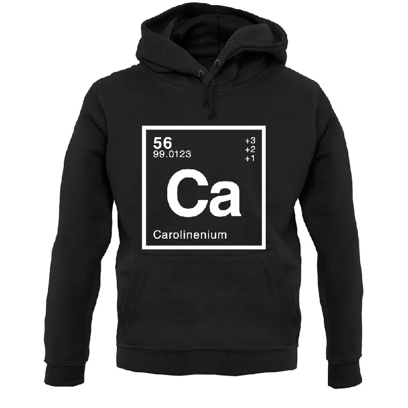 Caroline - Periodic Element Unisex Hoodie Hoodie with Toggle Buttons Decorative Unique