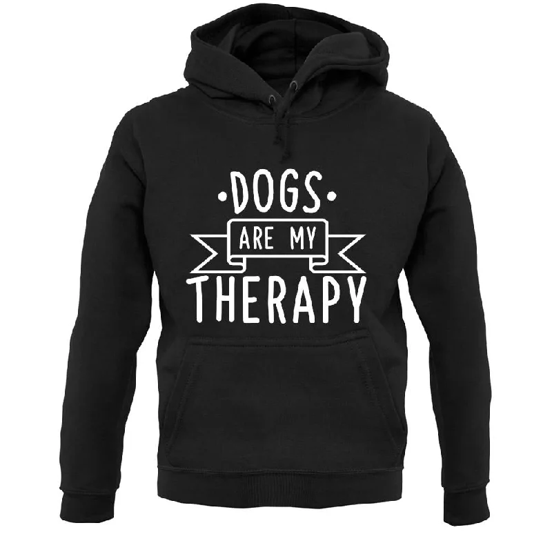 Dogs Is My Therapy Unisex Hoodie Hoodie with Hem Lace Feminine Delicate