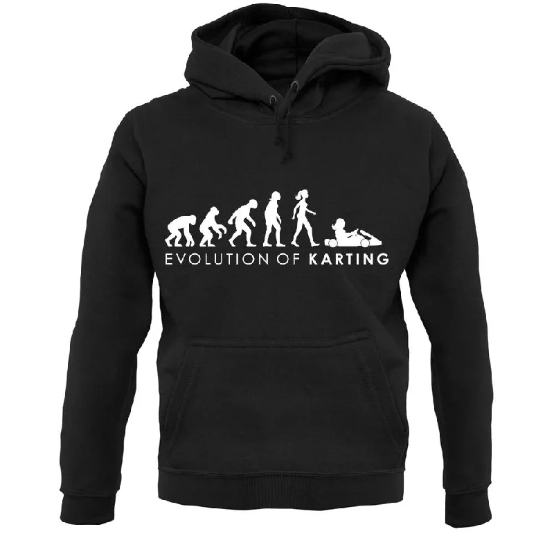 Evolution Of Woman Karting Unisex Hoodie Hoodie with Print Artistic Unique