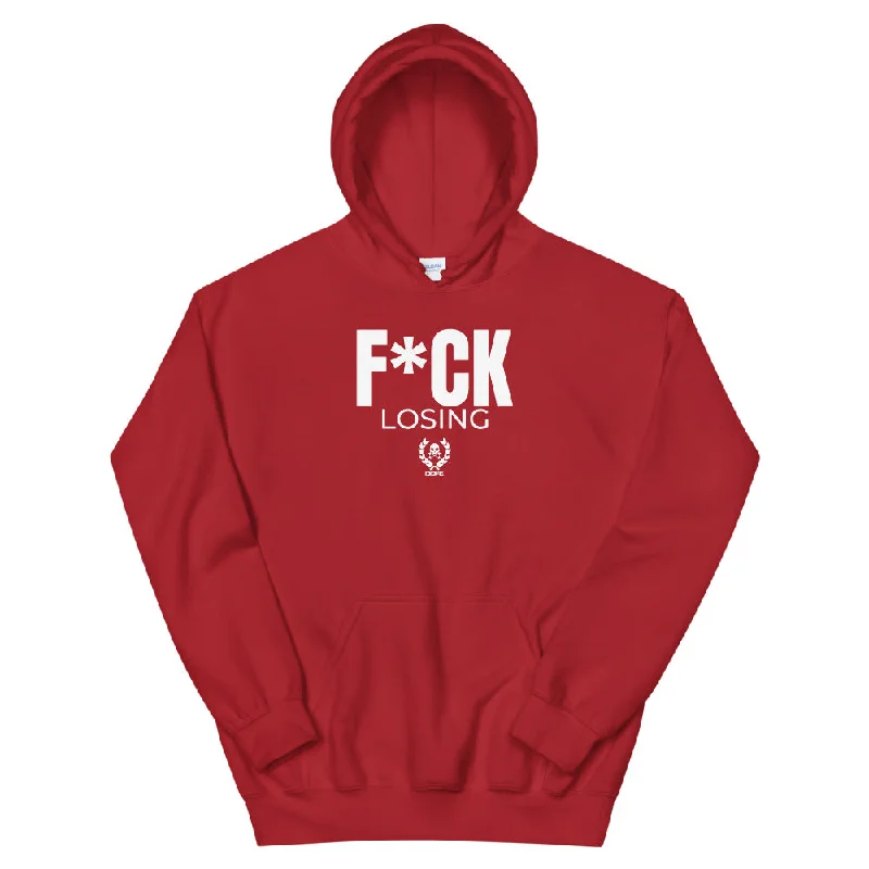 'F*ck Losing' Hoodie Hoodie with Contrast Stitching Detailed Premium