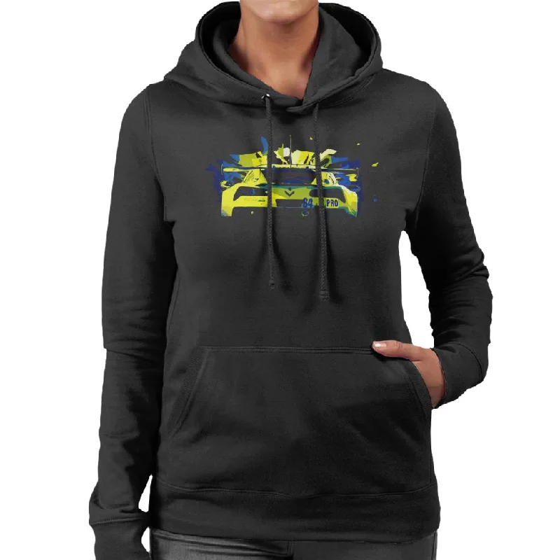 Motorsport Images Chevrolet Corvette C7 R Gavin Milner Women's Hooded Sweatshirt Hoodie Crop Top Short Trendy