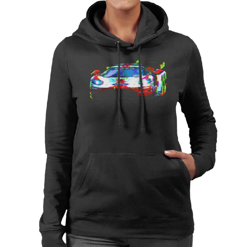 Motorsport Images Ford GT Briscoe Westbrook Dixon Women's Hooded Sweatshirt Hoodie with Color Block Contrast Stylish