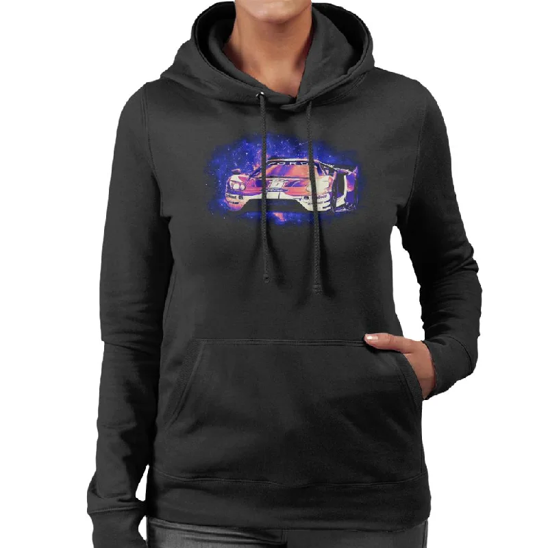 Motorsport Images Ford GT Priaulx Tincknell Bomarito Women's Hooded Sweatshirt Hoodie with Typography Text Message