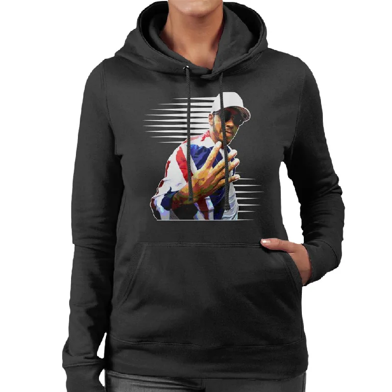 Motorsport Images Hamilton 4th World Drivers Award Women's Hooded Sweatshirt Hoodie with Strings Custom Fit Adjustable