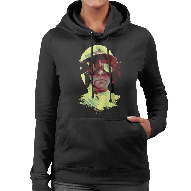 Motorsport Images John Surtees Monaco GP 1967 Women's Hooded Sweatshirt Hoodie with Puffed Sleeves Voluminous Trendy