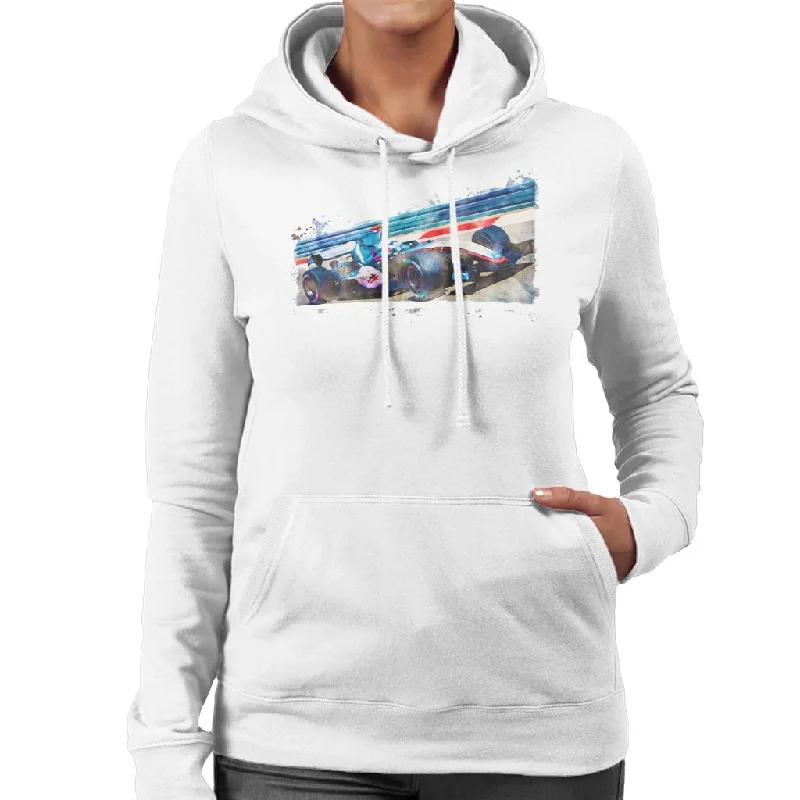 Motorsport Images Kimi Raikkonen McLaren Merc MP420 Women's Hooded Sweatshirt Hoodie with Raglan Sleeves Sporty Comfortable