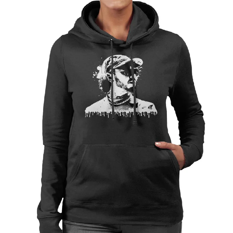 Motorsport Images Lewis Hamilton Image Women's Hooded Sweatshirt Hoodie with Half-Zip Sporty Casual