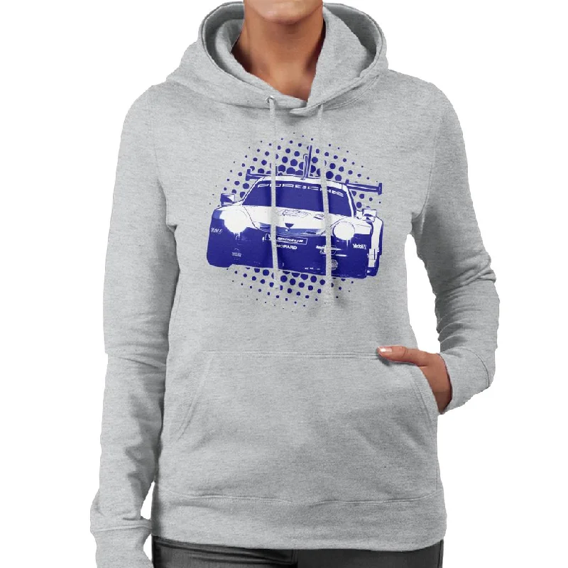 Motorsport Images Porsche 911 RSR Richard Lietz Women's Hooded Sweatshirt Hoodie with Hem Embroidery Detailed Premium