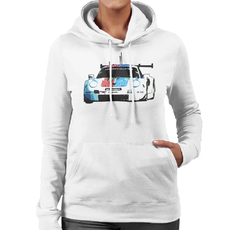 Motorsport Images RSR Muller Jaminet Olsen Women's Hooded Sweatshirt Hoodie with Thumb Holes Functional Cozy