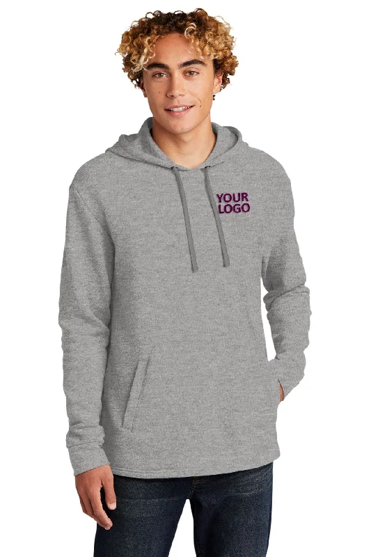 Next Level Unisex PCH Fleece Customized Hoodies, Heather Gray Hoodie with Back Slit Movement Comfort