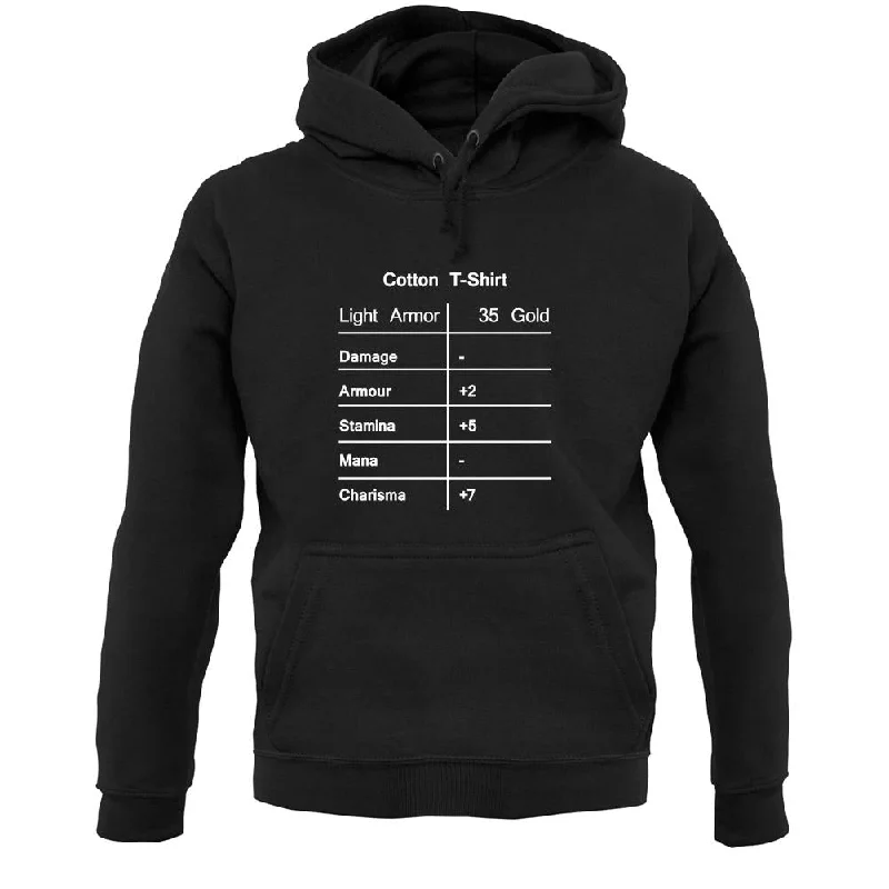 Role Playing Gamer Stats (Rpg) Unisex Hoodie Hoodie Sweatshirt Pullover