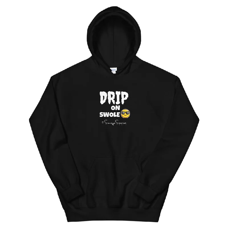 'Drip on Swole' Hoodie Hoodie with Button Classic Timeless